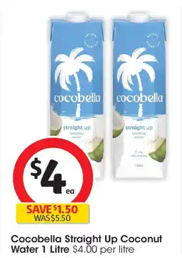 Coles Cocobella Straight Up Coconut Water offer