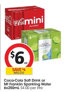 Coles Coca-Cola Soft Drink or Mt Franklin Sparkling Water offer