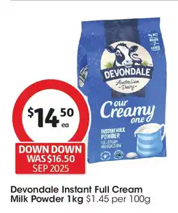 Coles Devondale Instant Full Cream Milk Powder offer