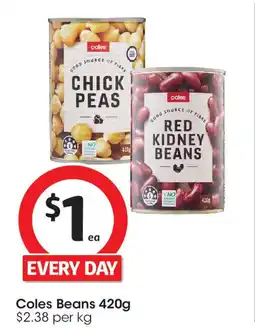 Coles Coles Beans offer
