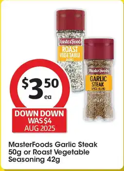 Coles MasterFoods Garlic Steak or Roast Vegetable Seasoning offer