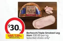 Coles Bertocchi Triple Smoked Leg Ham offer