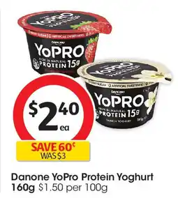 Coles Danone YoPro Protein Yoghurt offer