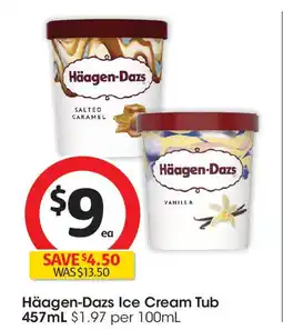 Coles Häagen-Dazs Ice Cream Tub offer