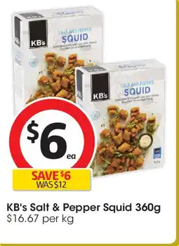 Coles KB's Salt & Pepper Squid offer