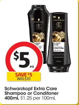 Coles Schwarzkopf Extra Care Shampoo or Conditoner offer