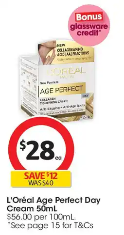 Coles L'Oréal Age Perfect Day Cream offer