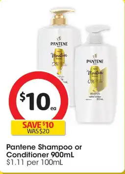 Coles Pantene Shampoo or Conditioner offer
