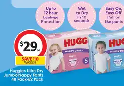 Coles Huggies Ultra Dry Jumbo Nappy Pants offer