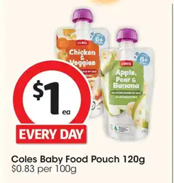Coles Coles Baby Food Pouch offer