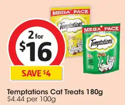 Coles Temptations Cat Treats offer