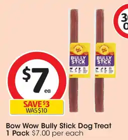 Coles Bow Wow Bully Stick Dog Treat offer