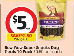 Coles Bow Wow Super Snacks Dog Treats offer