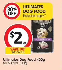 Coles Ultimates Dog Food offer