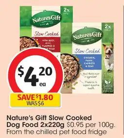 Coles Nature's Gift Slow Cooked Dog Food offer