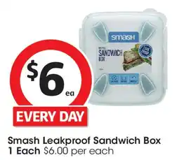 Coles Smash Leakproof Sandwich Box offer