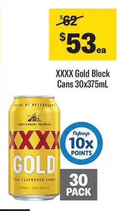 Coles XXXX Gold Block Cans offer