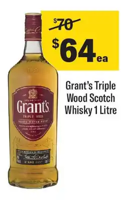 Coles Grant's Triple Wood Scotch Whisky offer