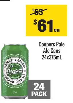 Coles Coopers Pale Ale Cans offer