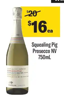 Coles Squealing Pig Prosecco NV offer