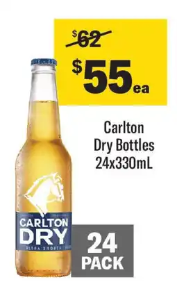 Coles Carlton Dry Bottles offer