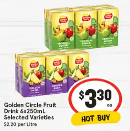 IGA Golden circle fruit drink offer