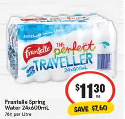 IGA Frantelle spring water offer