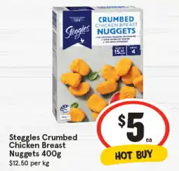 IGA Steggles crumbed chicken breast nuggets offer
