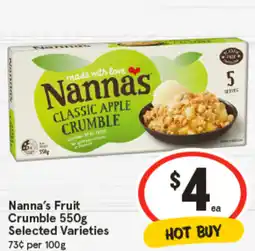 IGA Nanna's fruit crumble offer