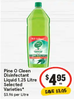 IGA Pine o cleen disinfectant liquid offer
