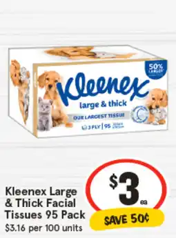 IGA Kleenex large large & thick facial tissues offer