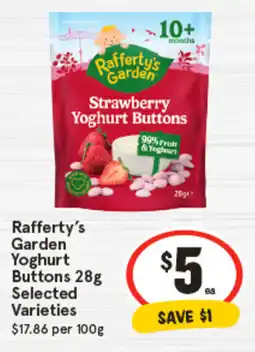 IGA Rafferty's garden yoghurt buttons offer