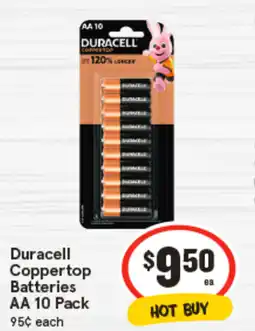 IGA Duracell coppertop batteries aa offer