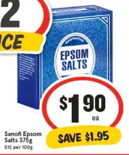 IGA Sanofi epsom salts offer