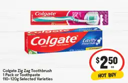 IGA Colgate zig zag toothbrush offer