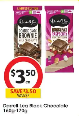Coles Darrell lea block chocolate offer