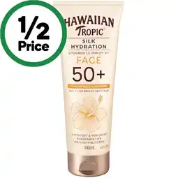 Woolworths Hawaiian Tropic SPF 50+ Silk Hydration Face Sunscreen Lotion 100ml offer