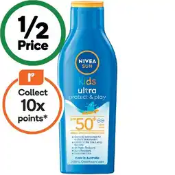 Woolworths Nivea Sun SPF 50+ Kids Ultra Protect & Play Sunscreen Lotion 200ml offer