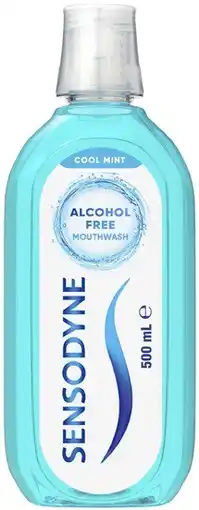 Coles Sensodyne Cool Mint Alcohol Free Mouthwash 500mL offer