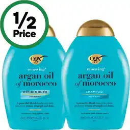 Woolworths OGX Shampoo or Conditioner 385ml offer