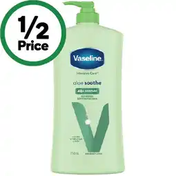 Woolworths Vaseline Intensive Care Aloe Soothe Body Lotion 750ml offer