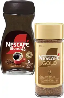 Coles Nescafé Blend 43 140g-150g or Gold 90g-100g offer