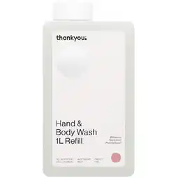 Woolworths Thankyou Hand & Body Wash Refill 1 Litre offer