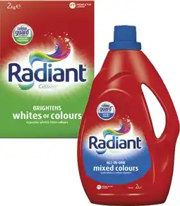 Coles Radiant Laundry Liquid 2 Litre or Powder 2kg offer