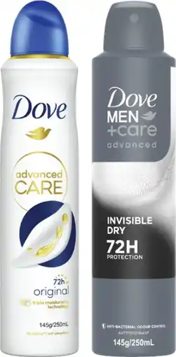 Coles Dove 72hr Aerosol Deodorant 250mL offer
