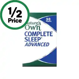 Woolworths Nature's Own Complete Sleep Advanced Tablets Pk 30 offer