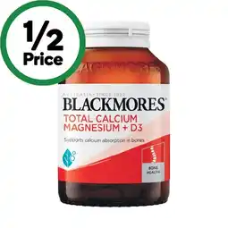 Woolworths Blackmores Total Calcium, Magnesium + D3 Tablets Pk 125 offer