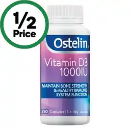 Woolworths Ostelin Vitamin D3 1000IU Capsules Pk 250 offer