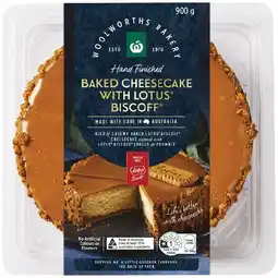 Woolworths Woolworths Baked Cheesecake with Lotus Biscoff 900g offer