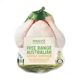 Woolworths Macro Free Range Australian Fresh Whole Plain RSPCA Approved Chicken offer